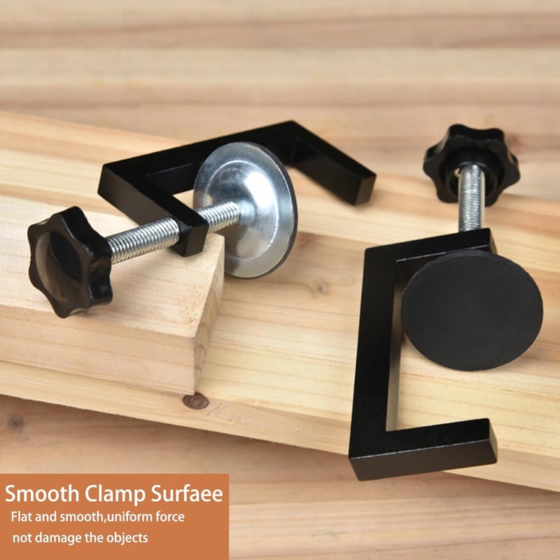 kurras G Clamp Set Metal C-clamp Claw Clamp Cabinet Clamps for Installing Cabinets C-Type Woodworking Clamps for Woodworking Mounting Welding Crafts-2 Pcs - Image 4